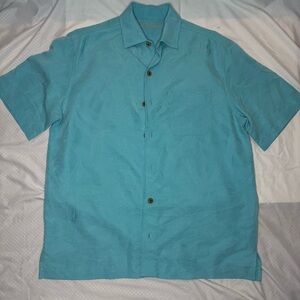 Caribbean Teal Button-Up Shirt